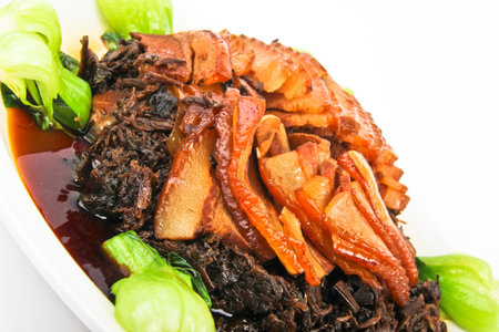 Pig belly with pickled vegetablesの写真素材