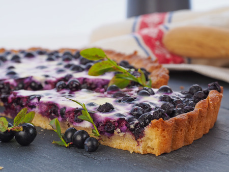 home baked blueberry cakeの写真素材