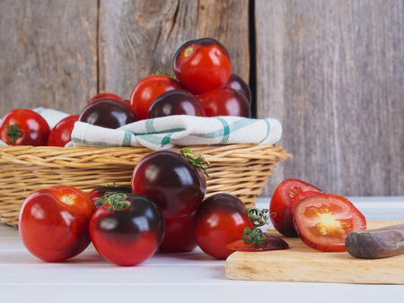 Black tomatoesの写真素材