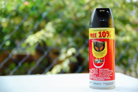 KANGAR, MALAYSIA- OKTOBER 5, 2022: Ridsect Mosquito Spray Aerosol.