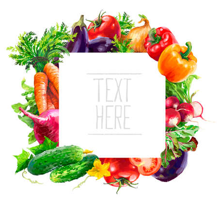 Vegetable set. Pepper, beetroot, tomato, eggplant, blob. Harvest and Thanksgiving fruit of nature, food collection for restaurants, menus, posters and grocery bags. Graphics and colorの写真素材