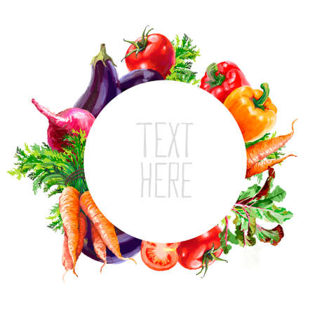 Vegetable set. Pepper, beetroot, tomato, eggplant, blob. Harvest and Thanksgiving fruit of nature, food collection for restaurants, menus, posters and grocery bags. Graphics and colorの写真素材