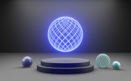 Abstract 3d render, modern minimalistic background design. illustraionの写真素材