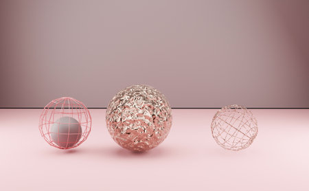 Abstract 3d render, modern background, graphic design illustrationの写真素材