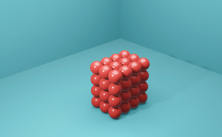 Abstract 3d render, modern geometric background design, modern illustrationの写真素材