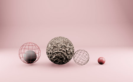 Abstract 3d render, modern minimalistic background design. illustraion