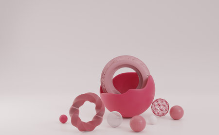 Abstract 3d render modern illustration, background design. Design Modern illustraion, 3d rendering.の写真素材