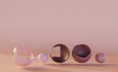 Abstract 3d render,  modern geometric background design, modern illustration. 3d rendering.