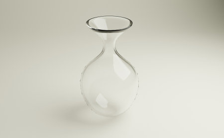 3d render modern illustration.The look of a modern glass mug, 3d rendering.の写真素材