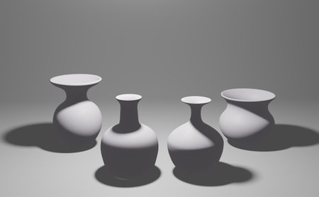 3d render modern illustration.The look of a modern glass mug, 3d rendering.の写真素材