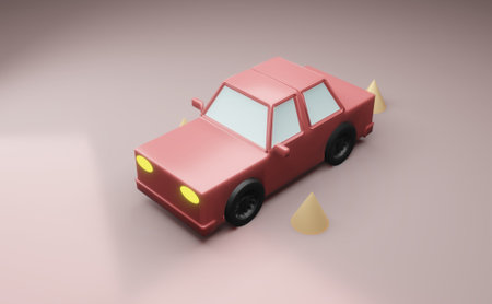 3d render. Classic cars, beautiful appearance.の写真素材