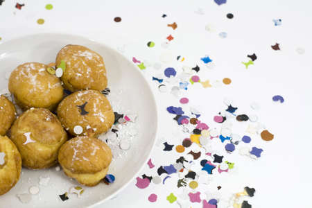 Frittelle filled with creamの写真素材