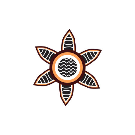 Aboriginal art vector templateのイラスト素材