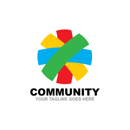 Community and adoption care logo design vector templateのイラスト素材