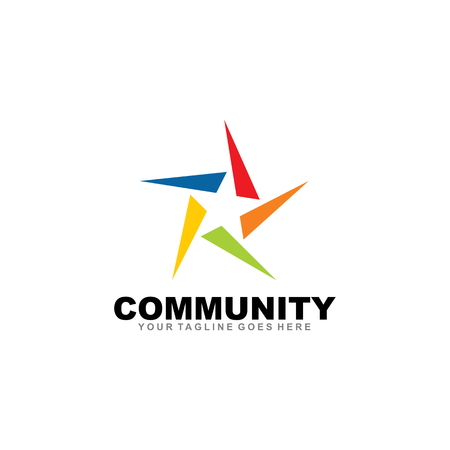 Community and adoption care logo design vector templateのイラスト素材