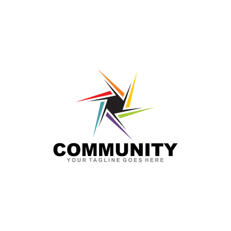Community and adoption care logo design vector templateのイラスト素材