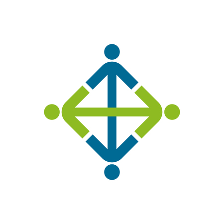 Community and adoption care logo design vector templateのイラスト素材