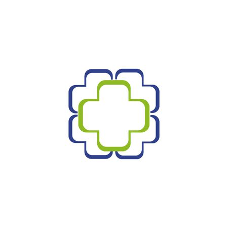 Simple logo design inspiration for medical and health care logo design vector templateのイラスト素材