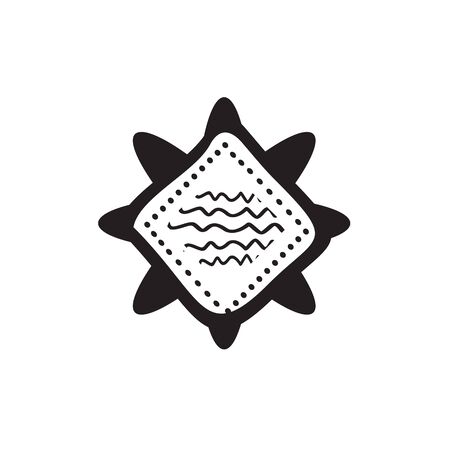 Aboriginal art icon design vector templateのイラスト素材