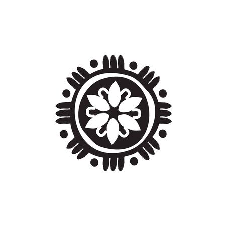 Aboriginal art icon design vector templateのイラスト素材