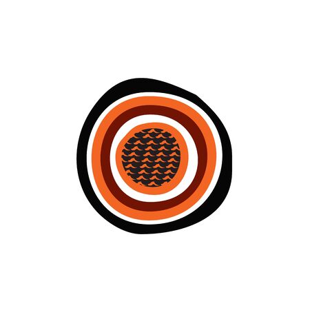 Aboriginal art icon design vector templateのイラスト素材