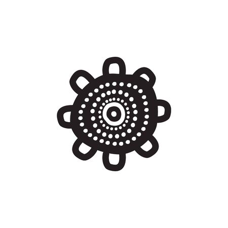 Aboriginal art icon design vector templateのイラスト素材