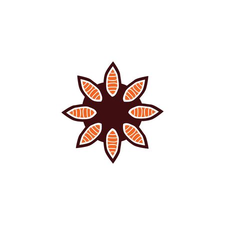 Aboriginal art icon design vector templateのイラスト素材