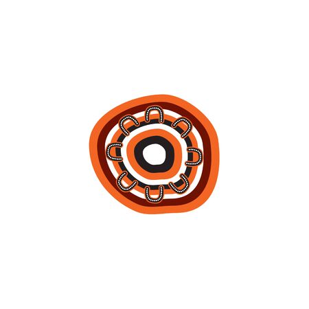 Aboriginal art icon design vector templateのイラスト素材