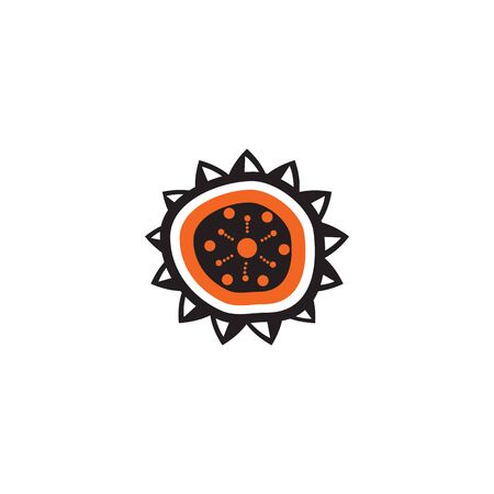 Aboriginal art icon design vector templateのイラスト素材
