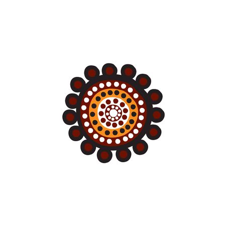 Aboriginal art icon design vector templateのイラスト素材