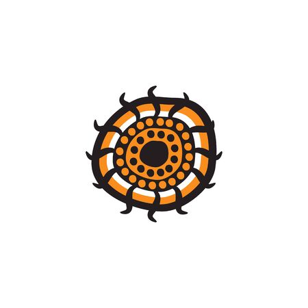 Aboriginal art icon design vector templateのイラスト素材