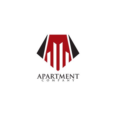 Apartment logo icon design vector templateのイラスト素材