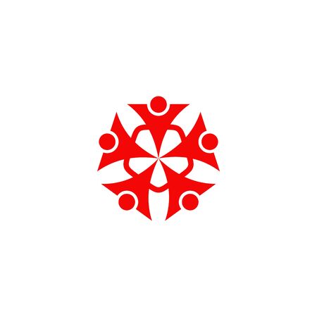 Community and adoption care logo design vector templateのイラスト素材