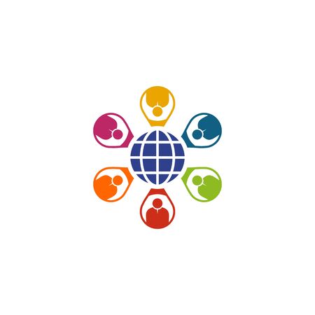 Community and adoption care logo design vector templateのイラスト素材