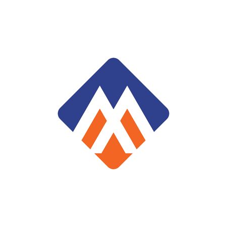 M letter initial logo design inspiration vector templateのイラスト素材