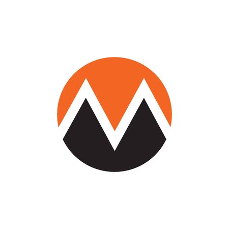 M letter initial logo design inspiration vector templateのイラスト素材