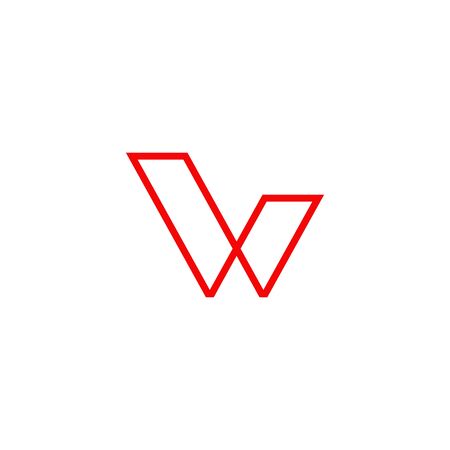 W letter initial  design vector templateのイラスト素材
