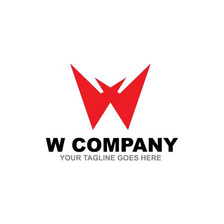W letter initial design vector templateのイラスト素材