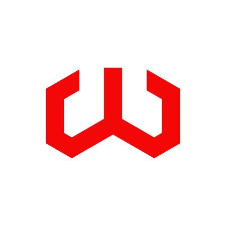 W letter initial design vector templateのイラスト素材