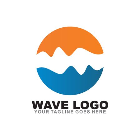 Wave icon logo design inspiration vector templateのイラスト素材