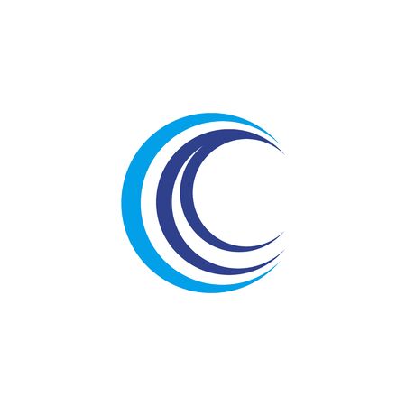 Wave icon design inspiration vector templateのイラスト素材
