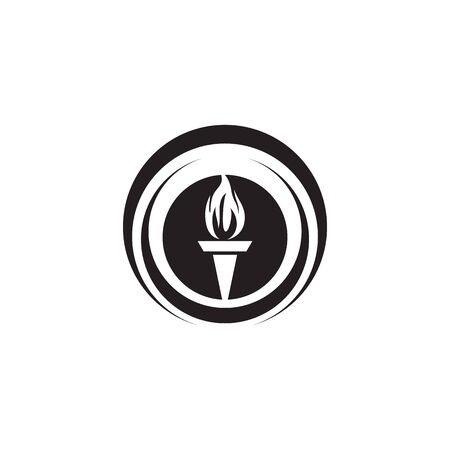 Torch design inspiration vector icon templateのイラスト素材