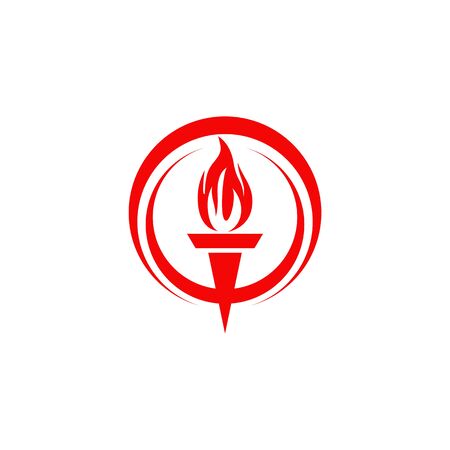 Torch design inspiration vector icon templateのイラスト素材