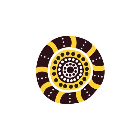 Aboriginal art dots painting  design templateのイラスト素材