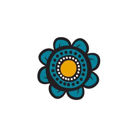 Aboriginal art dots painting  design templateのイラスト素材