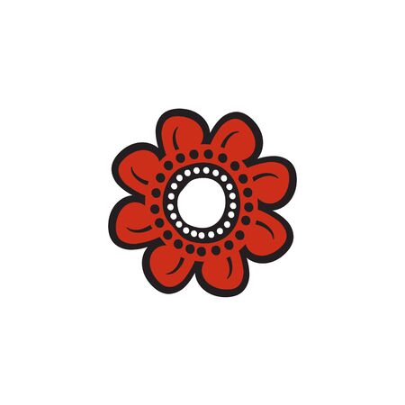 Aboriginal art dots painting design templateのイラスト素材