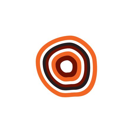 Aboriginal art dots painting design templateのイラスト素材