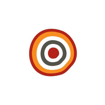 Aboriginal art dots painting   design templateのイラスト素材