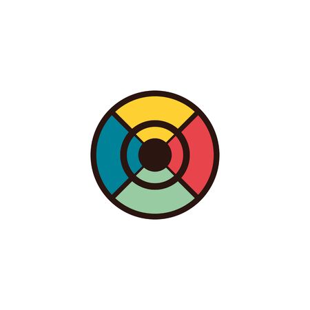 Circle  design inspiration icon vector templateのイラスト素材