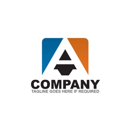 A letter initial design inspiration vector templateのイラスト素材